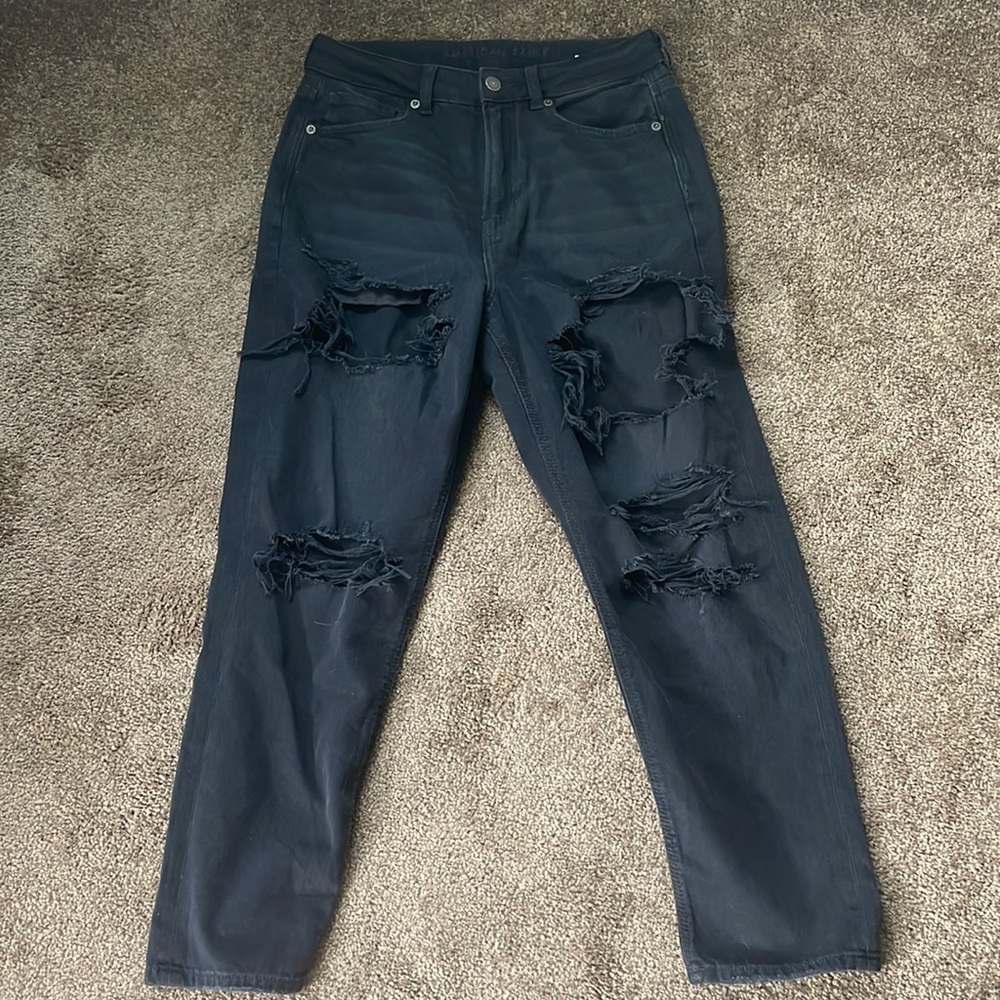 American Eagle High Waisted Ripped Jeans